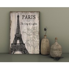 Bk Gift Vintage Paris Eiffel Tower Tasarımlı Kanvas Tablo 30X50CM-1
