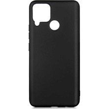 Case 4U Realme C15 Kılıf Klasik Mat Renkli Yumuşak Premier Silikon Siyah