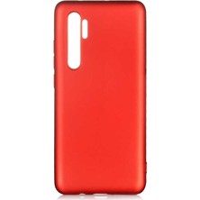 Case 4U Xiaomi Mi Note 10 Lite Kılıf Klasik Mat Renkli Yumuşak Premier Silikon Kırmızı