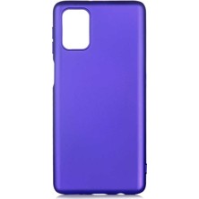 Case 4U Samsung Galaxy M31S Kılıf Klasik Mat Renkli Yumuşak Premier Silikon Mavi