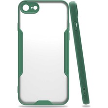 Case 4U Apple iPhone SE 2020 Kılıf Kamera Korumalı Ultra Ince Buzlu Mat Renkli Parfe Silikon Kapak Yeşil