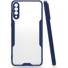 Case 4U Huawei P30 Lite Kılıf Kamera Korumalı Ultra Ince Buzlu Mat Renkli Parfe Silikon Kapak Lacivert