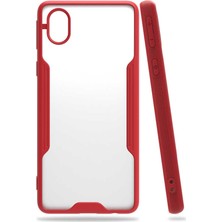 Case 4U Samsung Galaxy A01 Core Kılıf Kamera Korumalı Ultra Ince Buzlu Mat Renkli Parfe Silikon Kapak Kırmızı