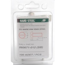 Hard Steel Düz Makine Ayak Vidası Siyah/ 060671-012 100 Adet