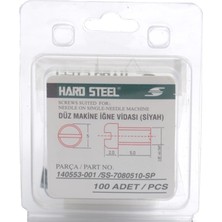 Hard Steel Düz Makine Iğne Vidası Siyah / 140553 (SS-7080510-TP) 100ADET