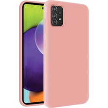 Kzy Samsung Galaxy A52 Kapak Içi Kadife Soft Logosuz Lansman Silikon Kılıf - Pembe