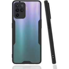Kzy Oppo Reno 5 Lite Kılıf Kamera Korumalı Colorful Kapak - Siyah