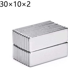 Mıknatıs AVM 30x10x2 mm Güçlü Neodyum Mıknatıs Dikdörtgen (5 Adet)