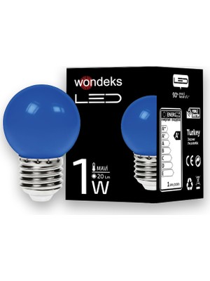 Wondeks 1W Top Gece LED Ampul (Mavi)