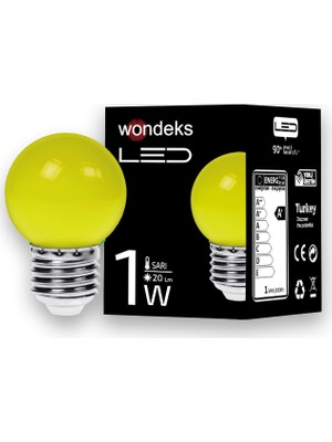 Wondeks 1W Top Gece LED Ampul (Sarı)