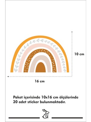Bunny Decor Gökkuşağı Duvar Stickeri
