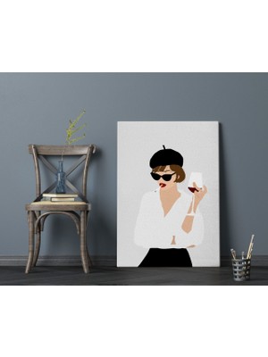 Bk Gift French Girl Tasarımlı Kanvas Tablo 70X100CM-1