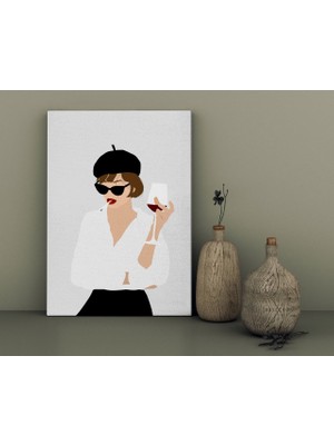 Bk Gift French Girl Tasarımlı Kanvas Tablo 30X50CM-1