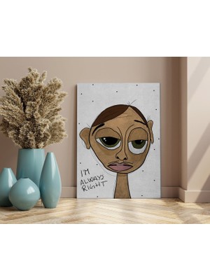 Bk Gift The Lazy People Collection Wise Guy Tasarımlı Kanvas Tablo 70X100CM-1