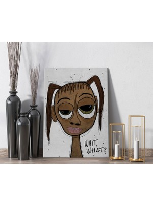 Bk Gift The Lazy People Collection Slow Girl Tasarımlı Kanvas Tablo 50X70CM-1