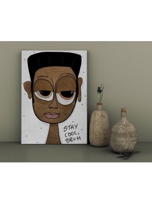 Bk Gift The Lazy People Collection Funky Dude Tasarımlı Kanvas Tablo 30X50CM-1
