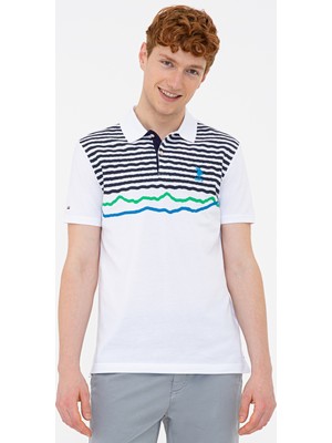 U.S. Polo Assn. Erkek Beyaz T-Shirt 50231981-VR013