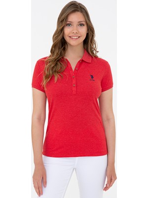 U.S. Polo Assn. Kadın Açık Kırmızı Basic T-Shirt 50232629-VR097