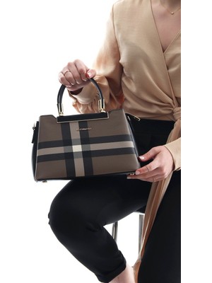 Silver Polo Silver  Polo Kadın El Çantası Kahve - Siyah NV913