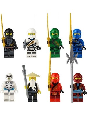 edlyy  Ninjago 8 Li Mini Figür Set Skyblue Süper