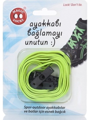 Magic Locks Unisex Sarı Günlük Ayakkabı Bağcığı 15B1