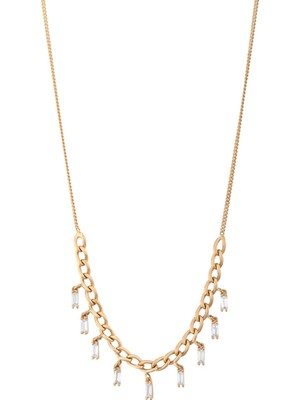 Yamaner Kuyumculuk Sallantılı Baget Taşlı Kolye