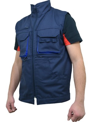 Ssm Sesam Grup Harman Karışımı Yelek Lacivert-Saks