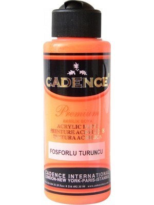 Cadence Akrilik Boya 120 ml Neon Turuncu (Su Bazlı -Ahşap Boya)