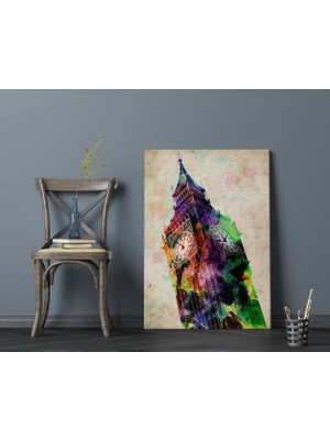 Bk Gift London Big Ben Tasarımlı Kanvas Tablo 70X100CM-1