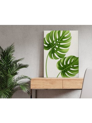 Bk Gift Green Plant Tasarımlı Kanvas Tablo 50X70CM-5