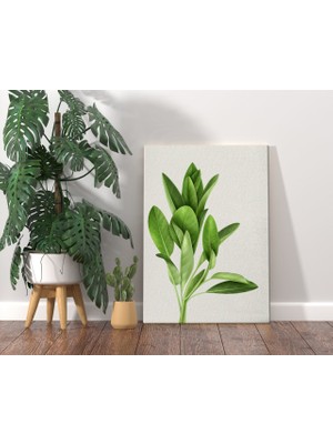 Bk Gift Green Plant Tasarımlı Kanvas Tablo 70X100CM-4