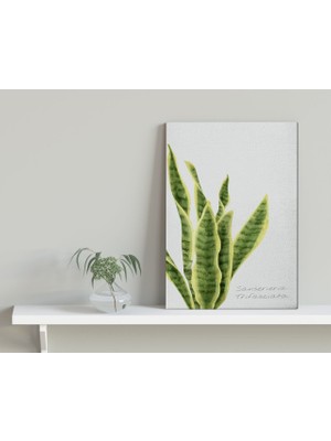 Bk Gift Green Plant Tasarımlı Kanvas Tablo 30X50CM-2