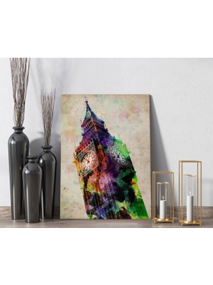 Bk Gift London Big Ben Tasarımlı Kanvas Tablo 50X70CM-1