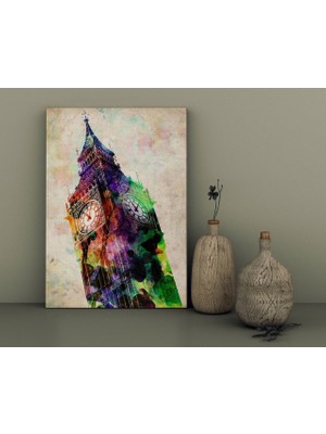 Bk Gift London Big Ben Tasarımlı Kanvas Tablo 30X50CM-1
