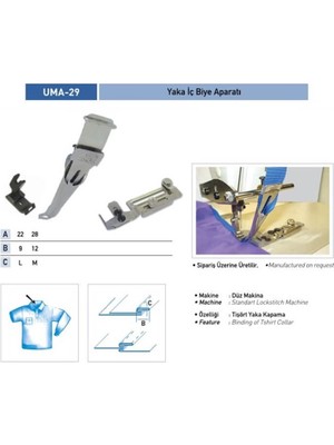 Uma Yaka Iç Biye Aparatı 22X9MM/ Uma-29