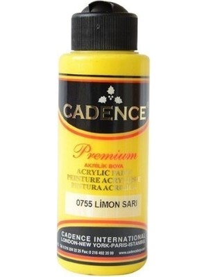 Cadence Akrilik Boya 120 ml Limon Sarı (Su Bazlı -Ahşap Boya)