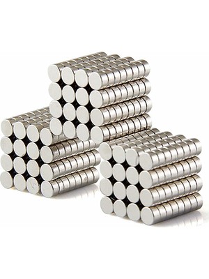Dünya Magnet Mıknatıs,6mm x 2mm Yuvarlak Güçlü Neodyum Mıknatıs MAGNET(200'LÜ Paket)