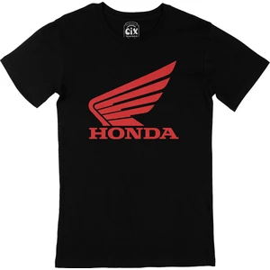 Kırmızı Honda Logolu Siyah Tişört