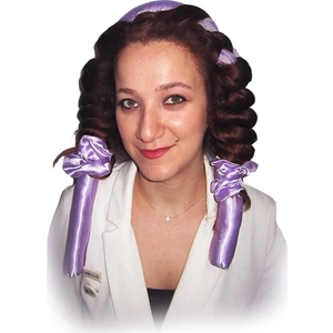Stylish Beauty Lila Isısız Saç Şekillendirme Seti Saç Sosisi Ipek Saten Toka Seti