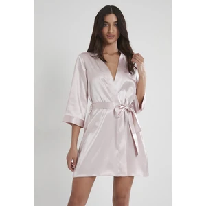 Pierre Cardin 1010 Kadın Saten Sabahlık - Pudra