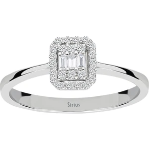 E Renk 0,14 Karat Baget Pırlanta Yüzük 0417R0264