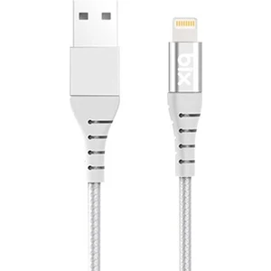 BX-IP01C Güçlendirilmiş Apple Lightning Şarj ve Data Kablosu Beyaz 1 Metre
