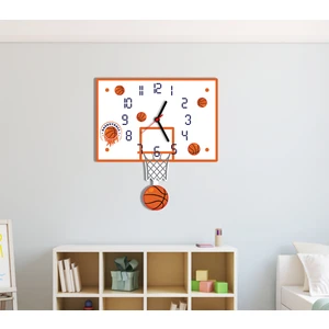 Ahşap Sarkaçlı Basketbol Temalı Çocuk Odası Duvar Saati