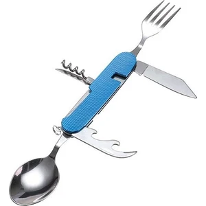Ngkkct-M Katlanır Kaşık Çatal Tirbuşon Mavi