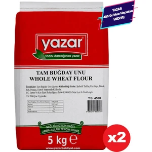Taş Değirmende Öğütülmüş Tam Buğday Unu 5 kg x 2'li