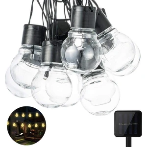 Solar 10 LED Ampül 8 Mod Güneş Enerjili Dış Bahçe Aydınlatma Dekorasyon Günışığı 3,5 M