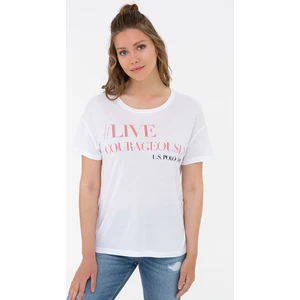 U.S. Polo Assn. Kadın Beyaz T-Shirt 50234676-VR013