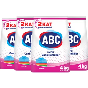 Abc Matik Canlı Renkliler 4 kg 4'lü Set