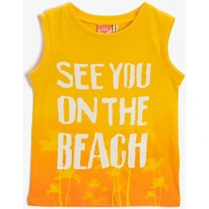 Yazılı Atlet Pamuklu Baskılı