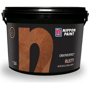 Nippon Rusty Gümüş Antik Metal Dokulu Efekt Boya 2.5 Lt